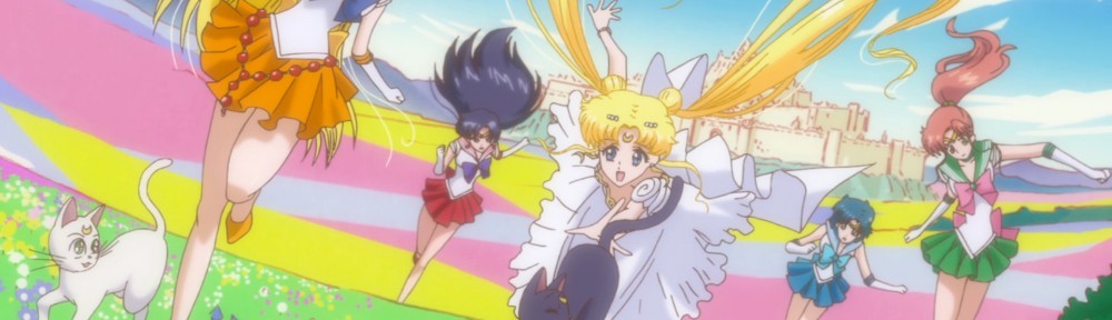 Sailor Moon Crystal Act 9 - Princess Serenity and her Guardians with Luna and Artemis
