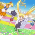 Sailor Moon Crystal Act 9 - Princess Serenity and her Guardians with Luna and Artemis