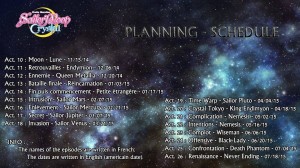 Sailor Moon Crystal schedule - French