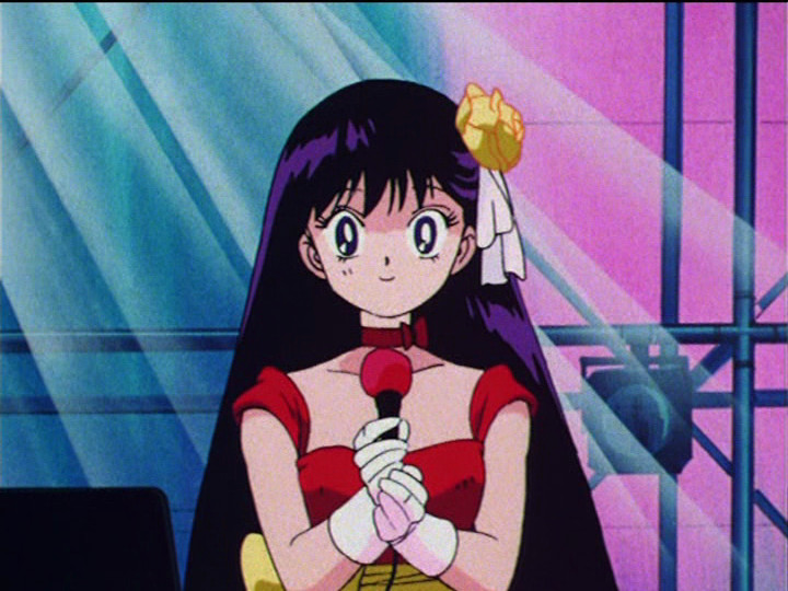 Sailor Moon R episode 54 - Rei singing