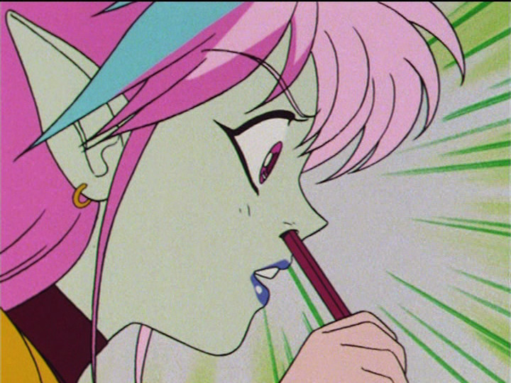 Sailor Moon R episode 57 - An gets a pencil in the nose