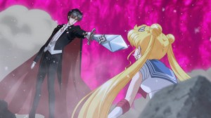 Sailor Moon Crystal Act 12 - Evil Tuxedo Mask threatening Sailor Moon
