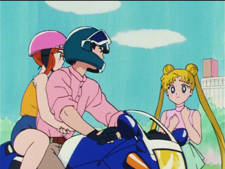 Sailor Moon R episode 69 - Usagi sees Mamoru with Unazuki