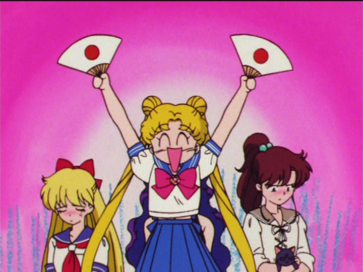 Sailor Moon R episode 71 - Usagi's inappropriate cheering