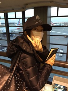 Keiko Kitagawa wearing a mask