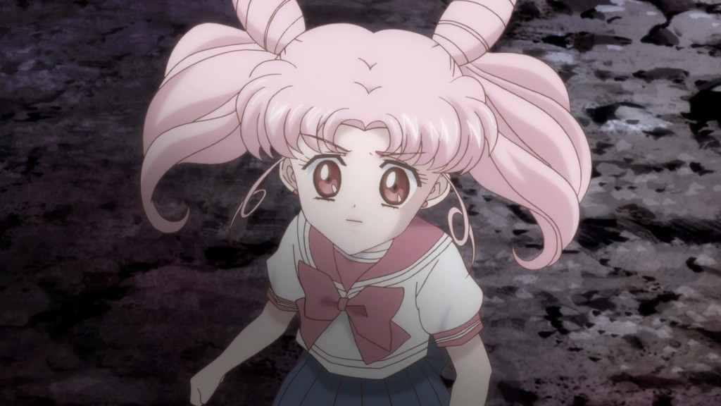 Sailor Moon Crystal Act 19 - Chibiusa in the future with a white outfit