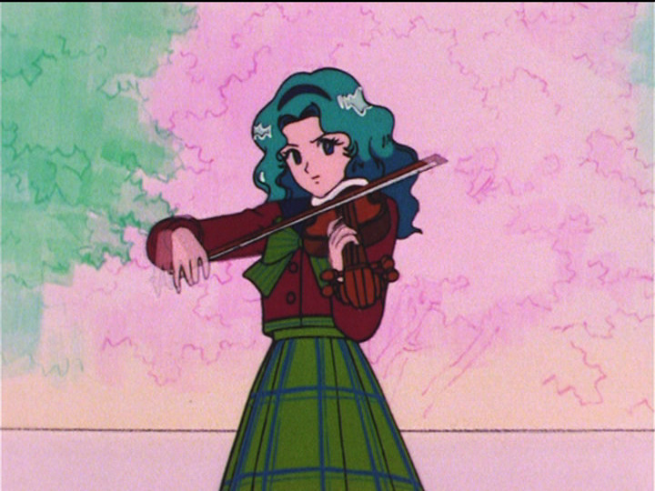 Sailor Moon S episode 93 - Michiru playing the violin