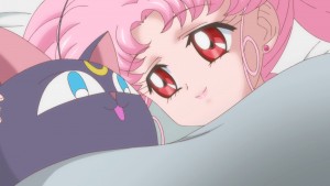Sailor Moon Crystal Act 19 - Chibiusa sleeping with Luna-P