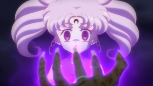 Sailor Moon Crystal Act 21 - Chibiusa with the symbol of the Black Moon Clan