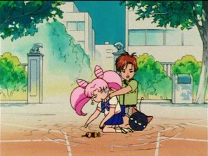 Sailor Moon S episode 104 - Chibiusa being assaulted