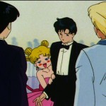 Sailor Moon S episode 108 - Drunk Usagi and Mamoru - Just like their first kiss
