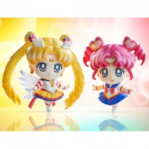 Eternal Sailor Moon and Sailor Chibi Chibi Petit Chara figures