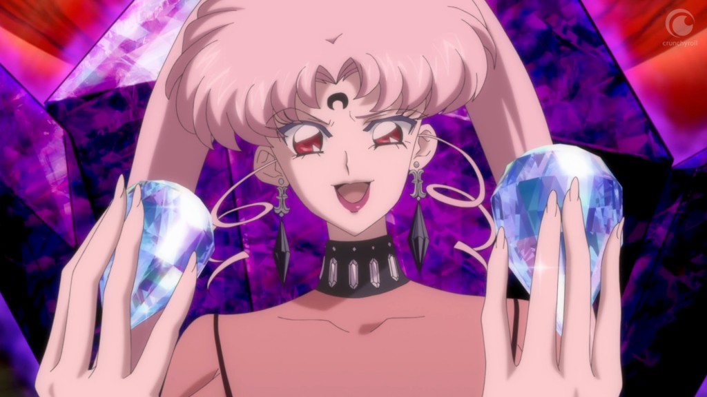 Sailor Moon Crystal Act 24 - Black Lady has both Silver Crystals