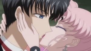 Sailor Moon Crystal Act 24 - Black lady kissing her father Endymion