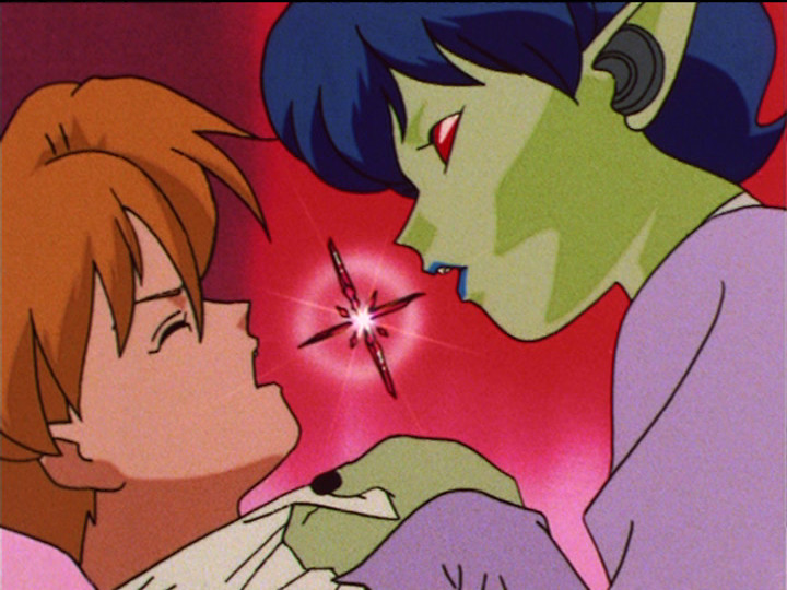 Sailor Moon S episode 114 - Daimon sucks Jinta Araki's Pure Heart out through his mouth