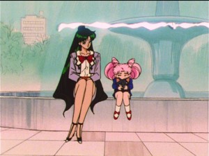 Sailor Moon S episode 115 - Setsuna and Chibiusa