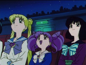 Sailor Moon S episode 119 - Usagi, Chibiusa and Hotaru at the Planetarium