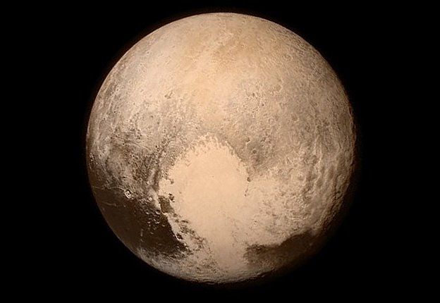 Pluto has a heart on it