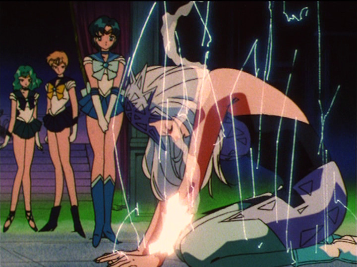 Sailor Moon S episode 122 - Viluy getting killed by nanobots