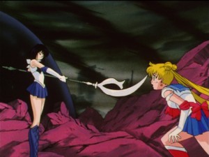 Sailor Moon S episode 125 - Sailor Saturn and Sailor Moon