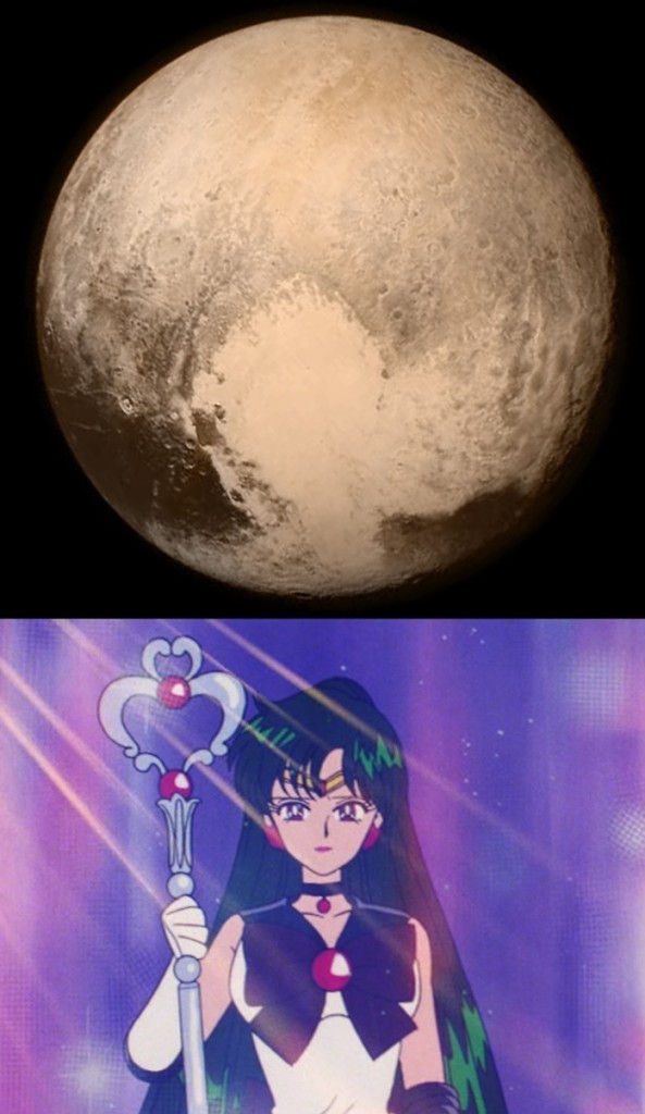 The heart on Pluto is Sailor Pluto's Garnet Orb