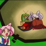 Sailor Moon SuperS episode 133 - Chibiusa is an old lonely cat lady watching Sailor Moon