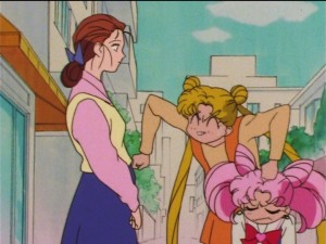 Sailor Moon SuperS episode 135 - Moroni, Usagi and Chibiusa