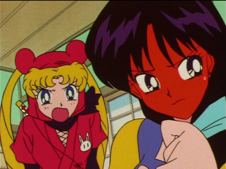 Sailor Moon SuperS episode 136 - Ninja Usagi is mad at Rei