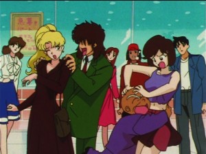 Sailor Moon SuperS episode 136 - Yuuichirou and Rei's grandpa hitting on girls