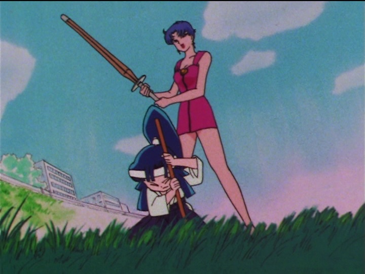Sailor Moon SuperS episode 139 - Miharu gets beat by her mother
