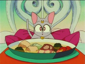Sailor Moon SuperS episode 142 - Diana eating delicious stew