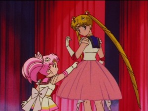 Sailor Moon SuperS episode 145 - Chibiusa calls Usagi fat