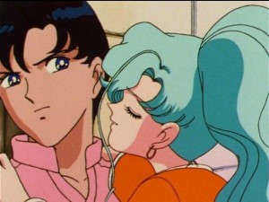 Sailor Moon SuperS episode 148 - Fish Eye kissing Mamoru