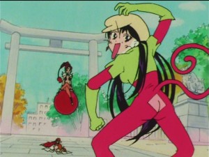 Sailor Moon SuperS episode 152 - Manemane Musume imitates Sailor Mars