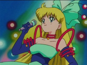 Sailor Moon SuperS episode 154 - Minako in a ridiculous dress