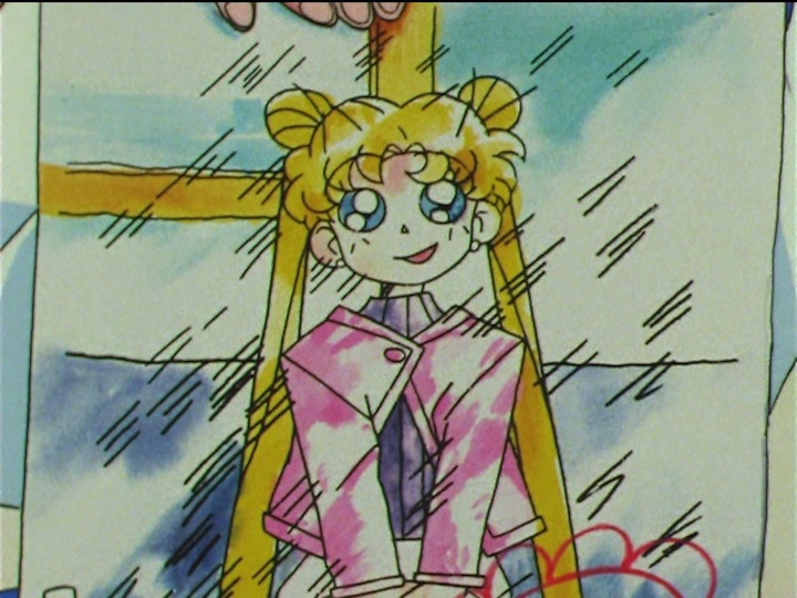 Sailor Moon SuperS episode 156 - Chibiusa's painting of Usagi