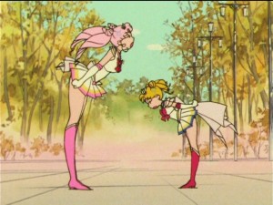 Sailor Moon SuperS episode 158 - Old Sailor Chibi Moon and Young Sailor Moon