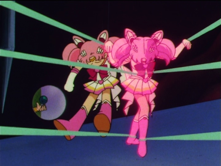 Sailor Moon SuperS episode 163 - Swapping a Sailor Chibi Moon doll for Sailor Chibi Moon