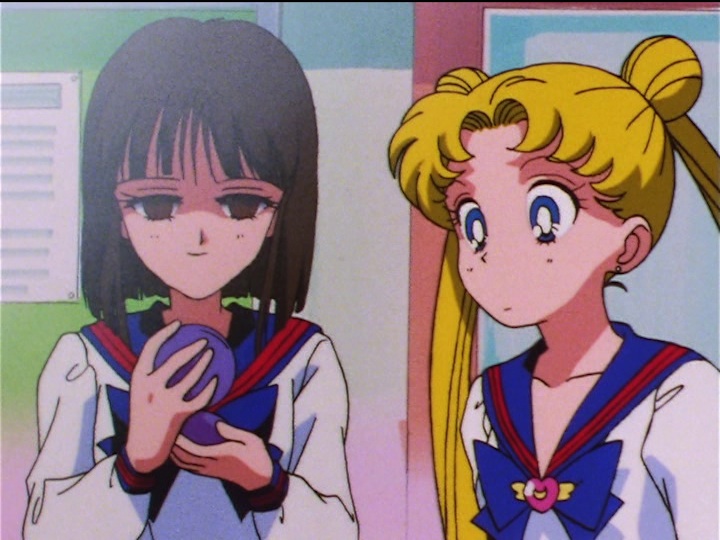 Sailor Moon Sailor Stars episode 169 - Usagi's classmate stuck looking at her mirror