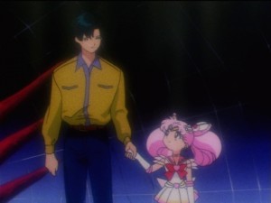 Sailor Moon Sailor Stars episode 172 - Mamoru and Sailor Chibi Moon