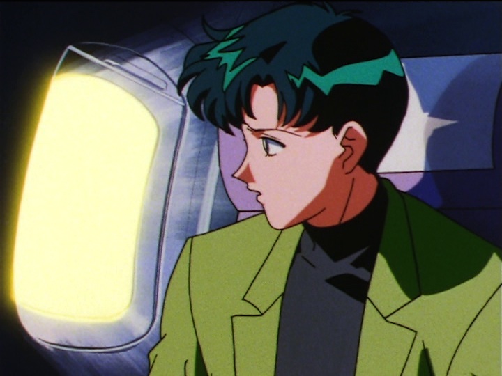 Sailor Moon Sailor Stars episode 173 - Mamoru sees something on the wing