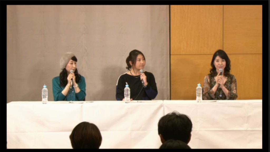 Sayaka Ohara, Sailor Neptune, Junko Minagawa, Sailor Uranus and Kotono Mitsuishi, Sailor Moon