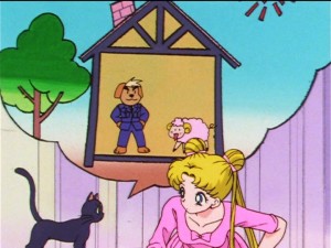 Sailor Moon Sailor Stars episode 184 - Seiya the dog and Usagi the sheep