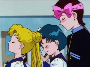 Sailor Moon Sailor Stars episode 185 - Taiki wrapped up as a present