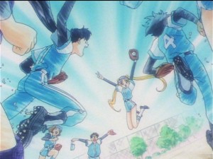 Sailor Moon Sailor Stars episode 187 - Usagi and Seiya win a game so they can be friends