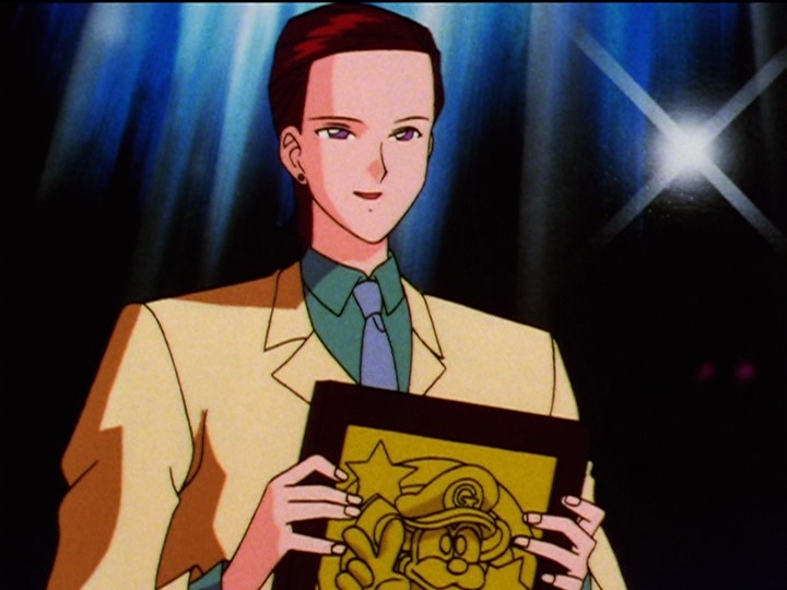 Sailor Moon Sailor Stars episode 191 - Taiki holds a Mario looking thing