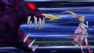 Sailor Moon Crystal Act 27 Part 2 - A cat Daimon chases Sailor Chibi Moon and Sailor Moon