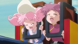 Sailor Moon Crystal Act 27 Part 2 - Chibiusa and Momoko on a ride