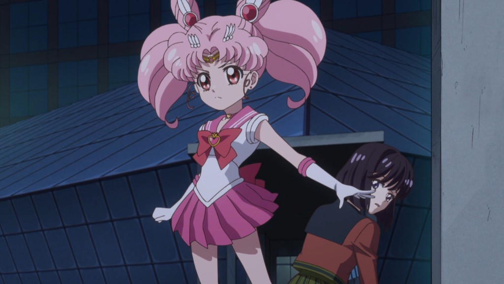 Sailor Moon Crystal Act 27 Part 2 - Sailor Chibi Moon protects Hotaru