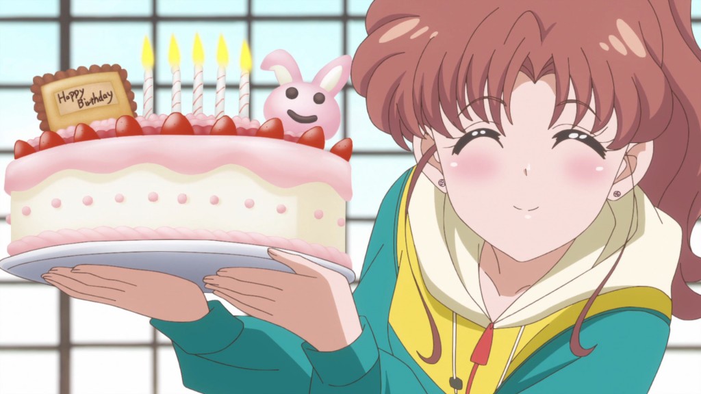 Sailor Moon Crystal Act 28 - Makoto with Rei's birthday cake